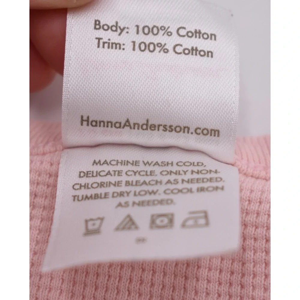 HANNA ANDERSSON Pink One Piece Body Suit Baby Pajamas -- Sz 6-12 M Months